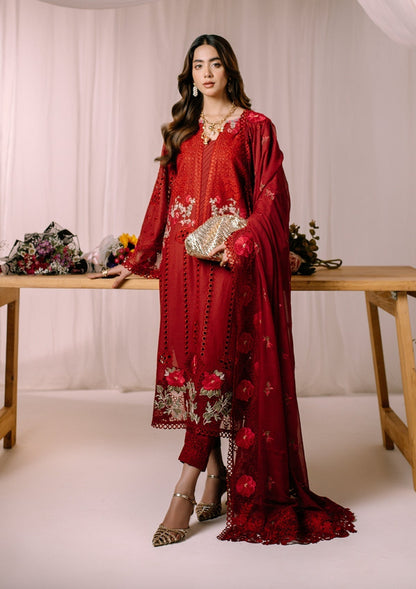 3 PC EMBROIDERED LAWN SUIT - ANS565