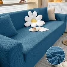 Stripe Jacquard Sofa Cover (Zinc)