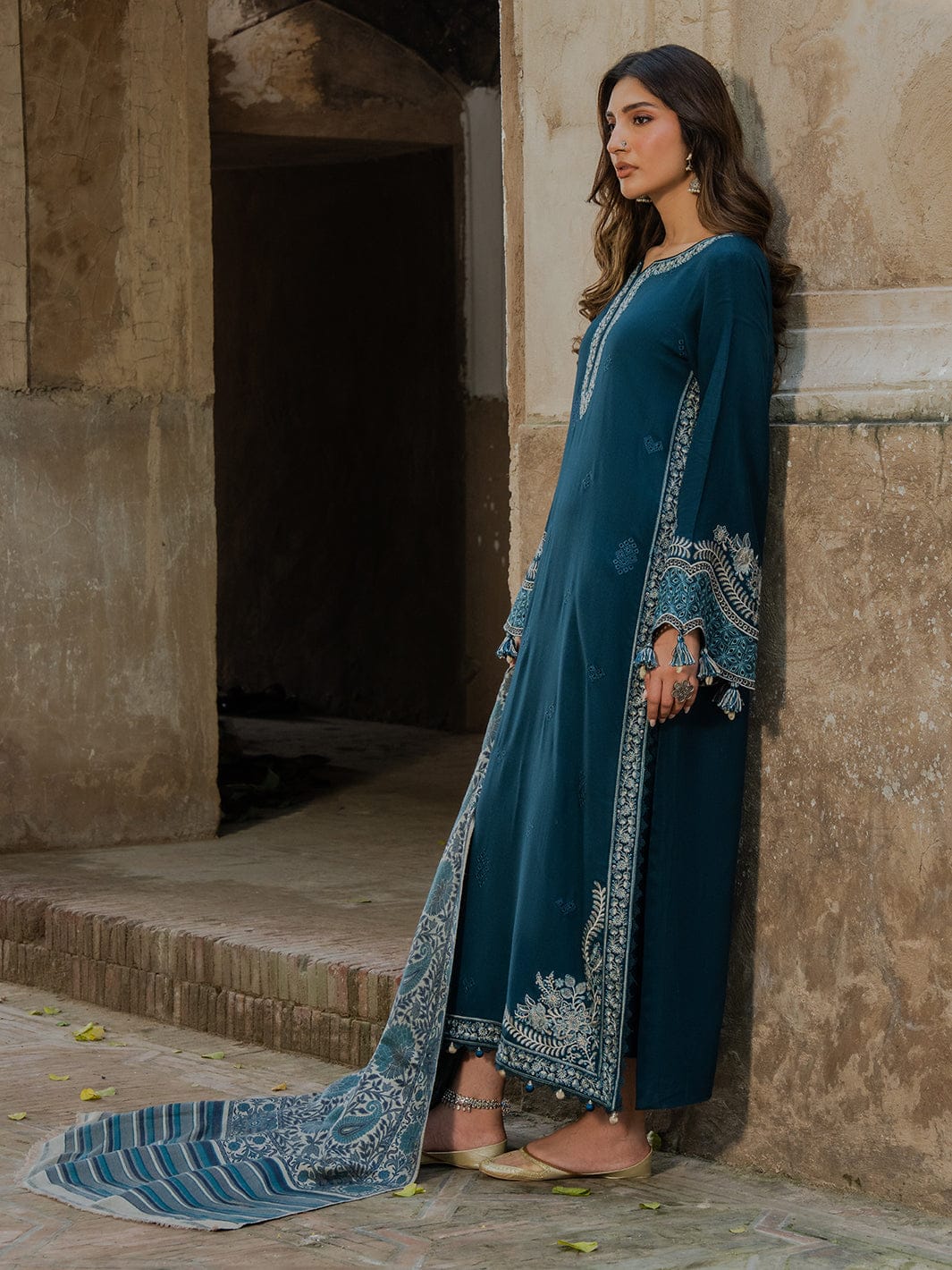 3PC UNSTITCHED LAWN SUIT - ANS1897