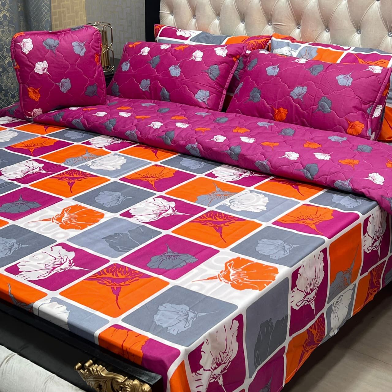 7Pc Printed Comforter Set -CS18