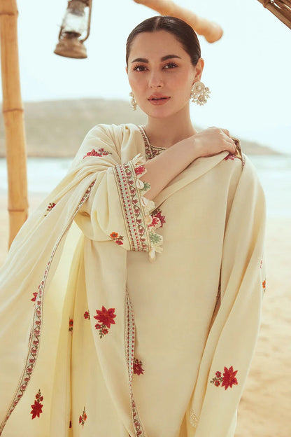 CREWEL CREAM-3PC  EMBROIDERED LAWN-ANS3299