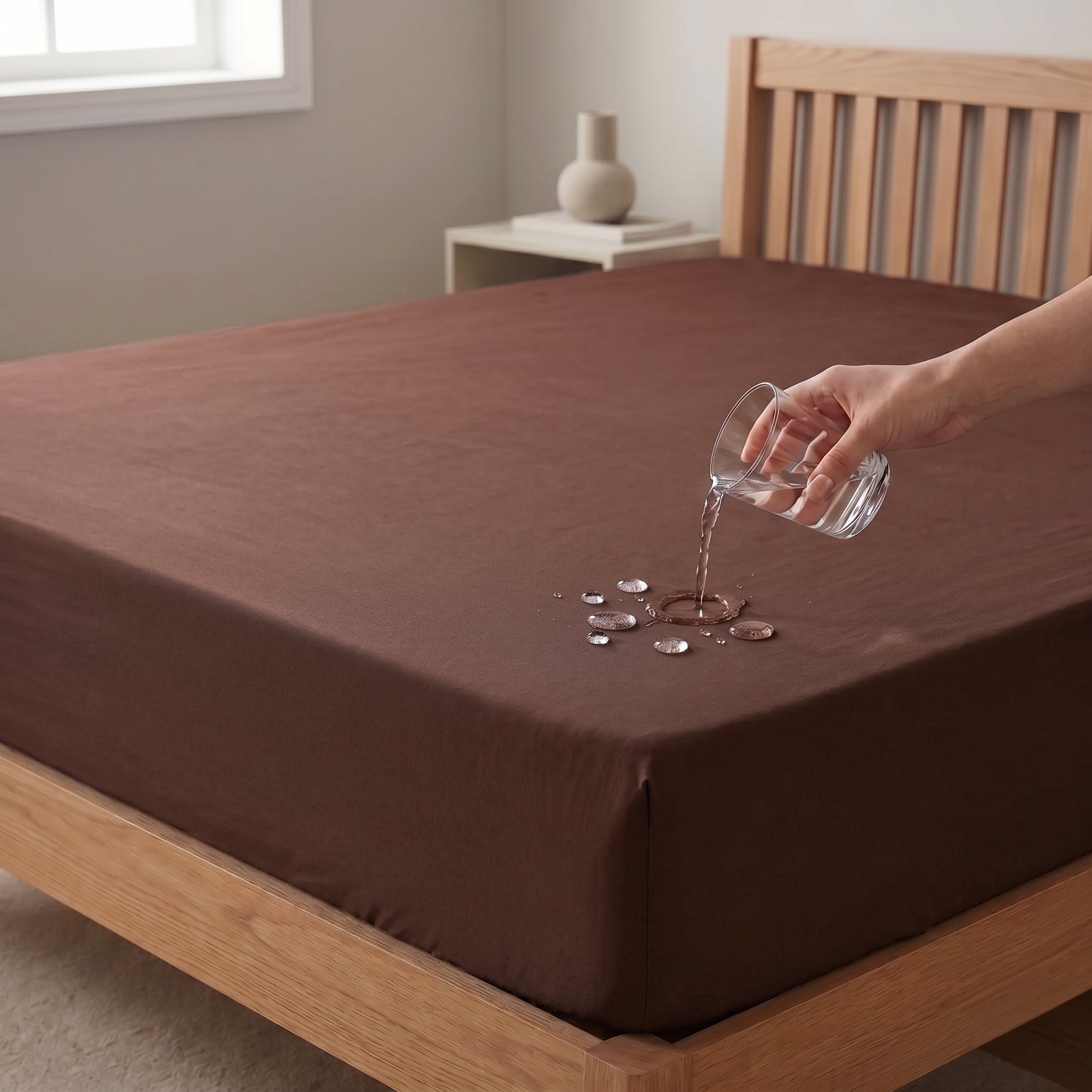 Water Proof Mattress Protector - Brown