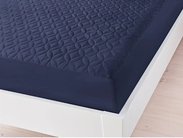 Quilted Ultrasonic Mattress Cover (Blue)