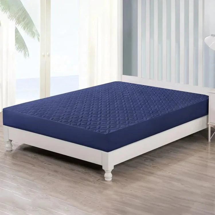 Quilted Ultrasonic Mattress Cover (Blue)