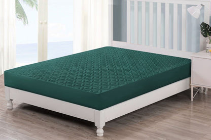 Quilted Ultrasonic Mattress Cover (Green)
