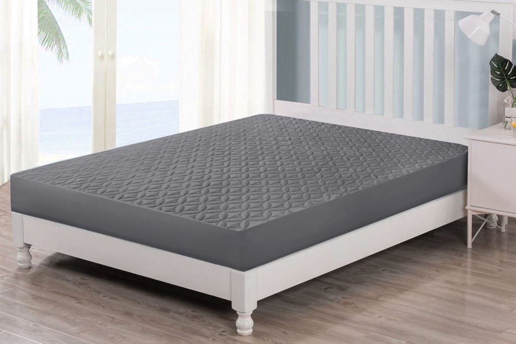 Quilted Ultrasonic Mattress Cover (Grey)