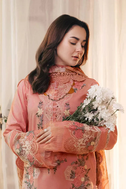 3PC UNSTITCHED LAWN SUIT - ANS1613