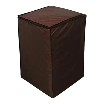 Zip Open Close Waterproof Top Loaded Washing Machine Cover (Brown Color - All Sizes Available)